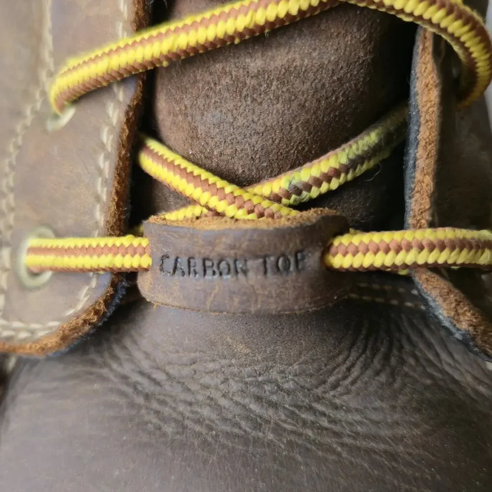 KEEN Cincinnati Mens 6'' Waterproof Leather Carbon Toe Work Boots Brown Size 12